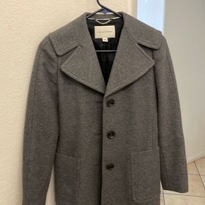 Gray mid length coat